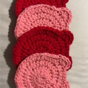 Handcrafted Red and Pink Crochet Accessories